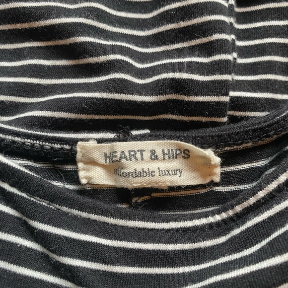 Heart & Hips Striped Black and White Bodycon Dress - Picture 7 of 9